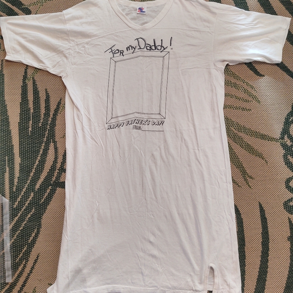 Vintage Single Stitch For My Daddy Happy Father's Day Long T Shirt